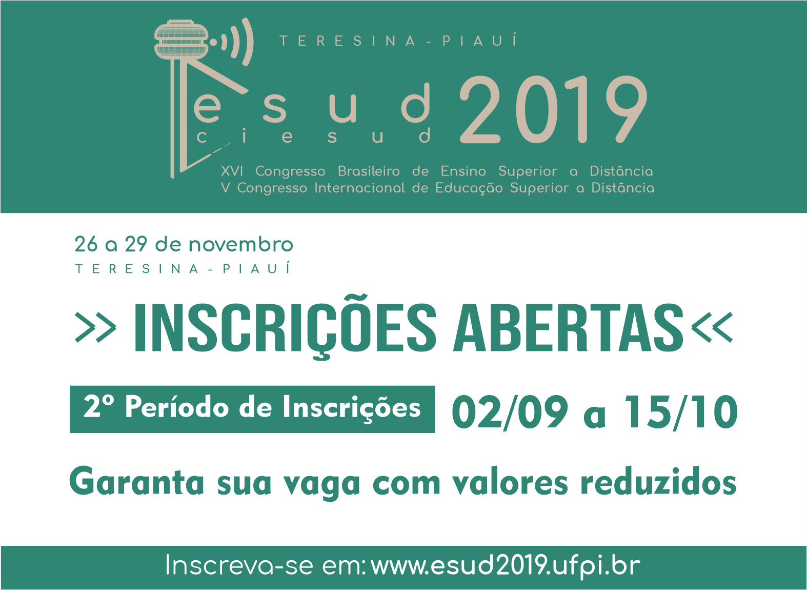 Arte 2 periodo de Inscrições ESUD