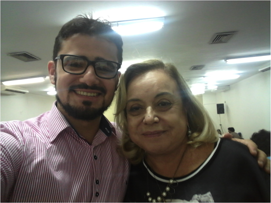 Prof. Mestre Francisco Atualpa Ribeiro e a orientadora Profa. Dra. Maria Cristina